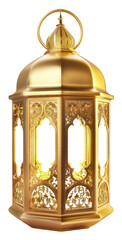 Wall Mural - PNG Ramadan Kareem golden lantern elegant traditional chandelier.