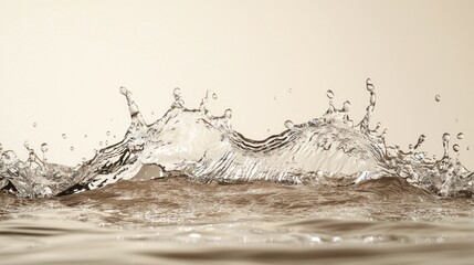 Poster - Crystal clear water dances joyfully, creating mesmerizing splashes that capture the essence of tranquility. The gentle ripples reflect soft light, enhancing the soothing atmosphere