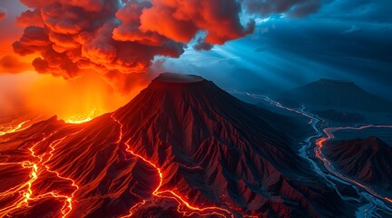 The metamorphic power of Earth's molten core is embodied by breathtaking geological events and endless cycles of genesis and annihilation entwined with volcanic zones.