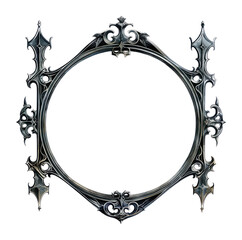 Canvas Print - PNG Gothic Circle frame vintage gothic style.