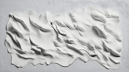Wall Mural - White clay sculpted landscape on grey background, studio shot, texture design element