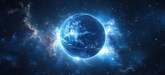 Earth in Cosmic Nebula