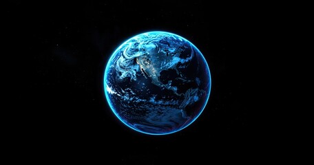 Wall Mural - Earth in Space, Night View, Planet, Cosmic Background