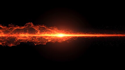 Poster - Bright Glowing Stream of Energy Surrounded by Dark Background