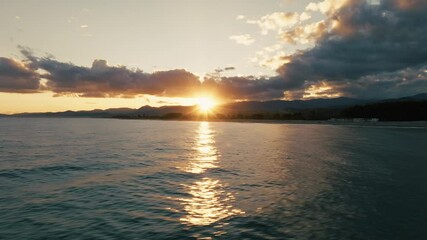 Wall Mural - Seascape Sunset On Ocean Representing Spiritual Death