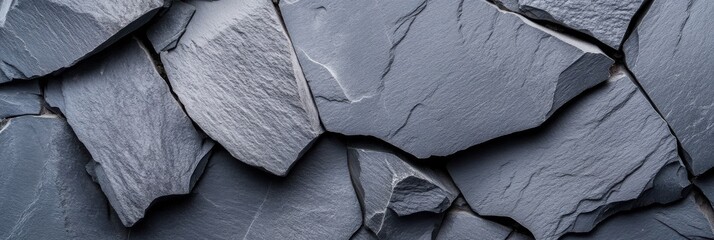 Poster - A close up of a rock wall with many cracks and crevices