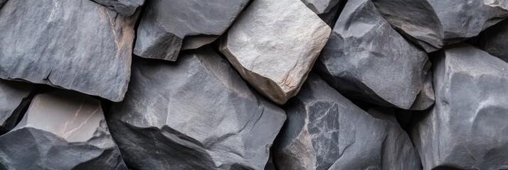 Poster - A pile of rocks with a grayish color