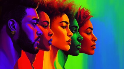 Poster - Vibrant Portraits: A Celebration of Diversity and Identity