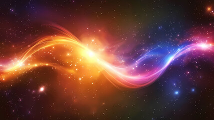 vibrant cosmic energy wave in outer space with brilliant colors of nebulae. galactic energy waves. i
