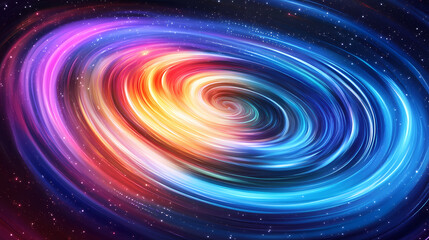 Wall Mural - Cosmic energy waves in deep space, abstract colorful swirls, transparent background (space, nebula, ethereal, vibrant). Galactic Energy Waves. Illustration