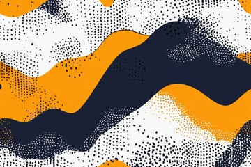 Poster - Abstract Orange and Blue Wave Pattern Design