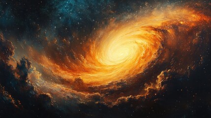 Wall Mural - vibrant galaxy cosmic scene with stars and nebula in deep space