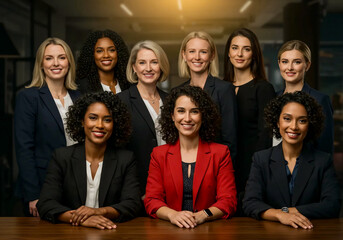 Wall Mural - professional women in a meeting room for international women's day