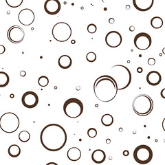 Poster - Abstract Background with a Playful Arrangement of Solid and Outline Circles Design Element.