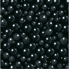 Poster - Abstract Dark Spheres with Highlights Seamless Pattern Modern Surface Backdrop Design Decoration.