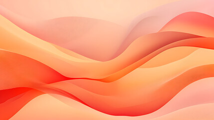 Poster - abstract gentle swirls of peach pink and red background digital art contemporary artistic image.