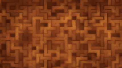 Poster - Abstract Wooden Maze Puzzle Wall Pattern Intricate Design Background Complex Wood Grain Structure Decor.