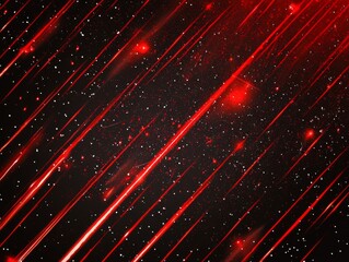 Poster - Dramatic Red Light Beams Shooting Through a Black Background for Stunning Visual Effects and Graphics
