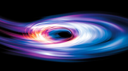 Poster - Captivating Cosmic Vortex of Vibrant Lights and Celestial Energy in Abstract Visual Universe.