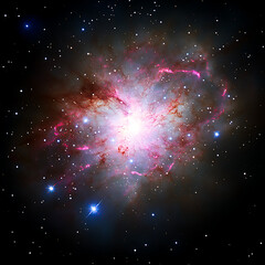Wall Mural - Celestial Symphony An Exploration of the Vibrant Colors and Dynamic Forms of a Distant Nebula.