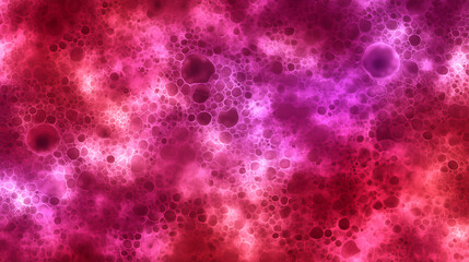 Poster - Cellular Structures in Pink and Red Microscopic View.