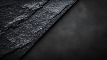 Poster - Dark Textured Slate Stone Background Overlay for Graphic Design and Presentation Backdrop Projects.