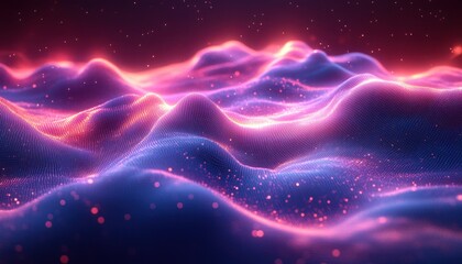 Poster - Abstract Technology Background Concept for Cloud Computing and Big Data with Virtual Structures and Digital Patterns