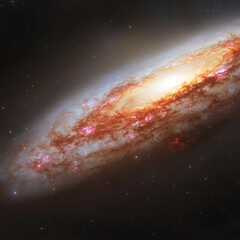 Poster - Enigmatic Spiral Galaxy Unveiling Cosmic Wonders and Nebulous Clouds Across the Immeasurable Universe.