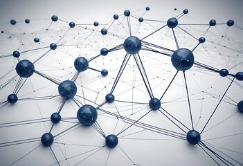 Poster - Interconnected Nodes, Abstract Network Visualization with Global Connection