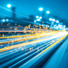 Poster - fast data streamlines of high speed and motion across information networks and digital technologies.