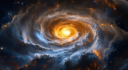 Wall Mural - Cosmic Nebula and Stars in the Galaxy Vibrant Space Scene