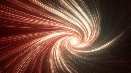 Poster - radiant swirl of energy emanating from a central point of light with warm tones throughout.