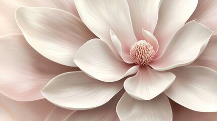 Wall Mural - Close-up of a delicate, blush pink flower with soft petals and a subtle center.