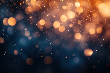 Poster - Glowing Abstract Background: Shimmering Lights Dance in the Dark, Creating a Magical Atmosphere with Sparkling Effects.