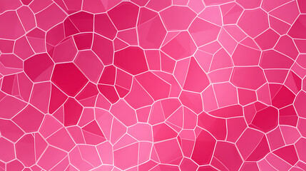 Poster - Vivid Pink Abstract Geometric Mosaic Pattern with White Grout Lines for Digital Backgrounds or Texture.