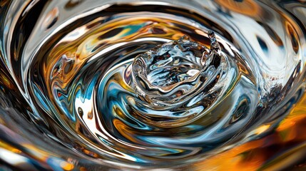 Poster - Dynamic Swirling Effect of Engine Oil in Abstract Draining Motion