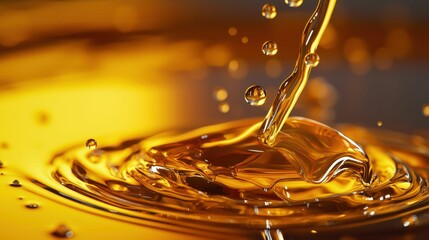 Poster - Dynamic Oil Droplets Captured in Motion with Reflective Surface