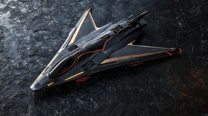 Poster - Futuristic Stealth Aircraft Design with Cutting-Edge Features