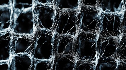 Fototapete - High Contrast Macro Shot of Air Filter Membrane Structure