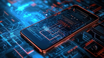 Poster - High-Tech Engineering Blueprint of Future Smartphone Technology
