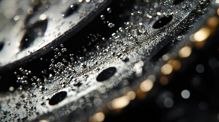 Poster - Macro Perspective of Microscopic Protective Part with Bubbles