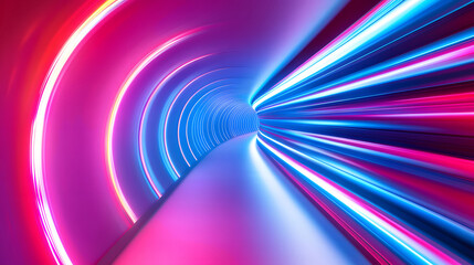 Poster - Abstract red and blue light background on black background, futuristic tech energy concept illustration