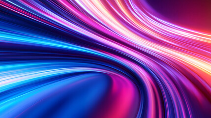 Wall Mural - Abstract red and blue light background on black background, futuristic tech energy concept illustration