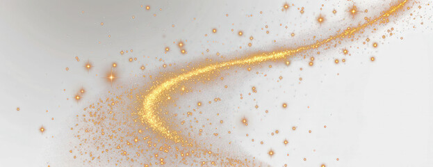 Wall Mural - png a starry magical trail background golden night.
