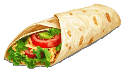 Poster - PNG Burito burrito bread food.