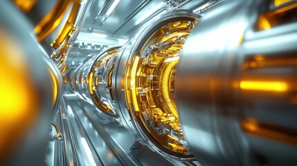 Poster - Sleek Futuristic View of Advanced Lubrication Technology in Motion