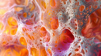Poster - Vibrant Artistic Visualization of Tissue Structure in Abstract Form