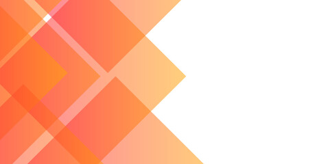 Fototapete - Simple withe background. flat withe gradation wavy geometric background.  orange geometric triangle shapes. creative minimalist and various modern geometric shapes for background perfect for wallpaper