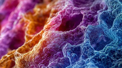 Poster - Close-Up View of Vibrant Tissue Cells in Biomedi Illustration