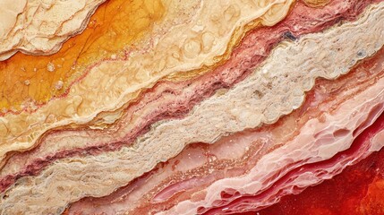 Poster - Detailed Cross Section of Animal Tissue in Natural Colors and Textures